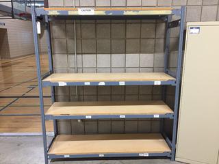 Metal 4-Shelf Racking c/w Wood Shelves 5'x 18"x 6'.
