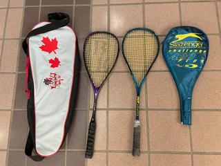 (2) Squash Rackets c/w (2) Covers.