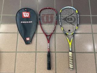 (2) Squash Rackets c/w (1) Cover.