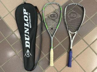 (2) Squash Rackets c/w (1) Cover.