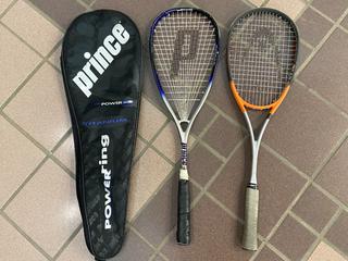 (2) Squash Rackets c/w (1) Cover.