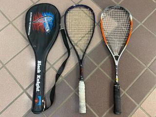 (2) Squash Rackets c/w (1) Cover.