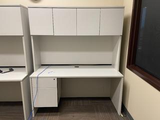 Workstation c/w Upper Cabinets & 2-Drawers, 60"x 24"x 72".
