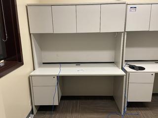 Workstation c/w Upper Cabinets & 2-Drawers, 60"x 24"x 72".
