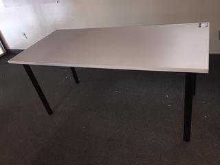 Table c/w Metal Legs, 64"x 30".
