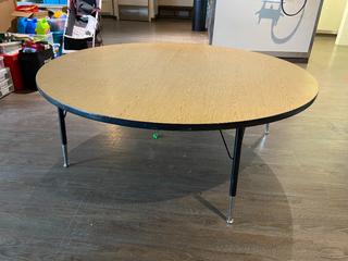 Child Size Table (60"x 22") c/w Approximately (25) Chairs.
