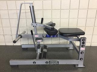 Hammer Strength Model PLCALF-B02 Plate-Loaded Seated Calf Machine, No Weight Plates. S/N 6742