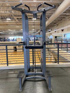 Life Fitness Model PSADCSE Pro 2 Assisted Dip/Chin Machine. S/N PSADCSE003308.