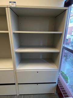 Open Shelving Unit c/w 2-Drawers, 36"x 20"x 72".