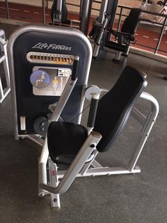 Life Fitness Circuit Series Seated Leg Curl Station.