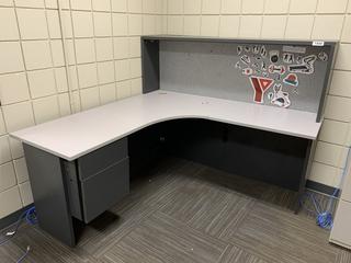 L-Shaped Work Station c/w 2-Drawers, 66"x 66".