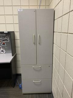 2-Door/2-Drawer Storage Cabinet, 24"x 24"x 66".