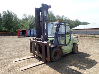 Clark CMP 70 Industrial Lift Truck C/w Diesel, Manual/Automatic EGS, 8-Spd, 2-Stage Mast, Side Shift And 4ft Forks. Showing 27855hrs *Note: VIN OBL*