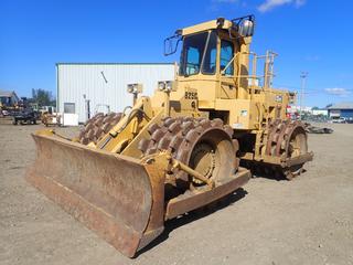 1995 Caterpillar 825C Padfoot Soil Compactor C/w 4-Spd And 14.9ft Blade. Showing 15352Hrs. SN 86X01138