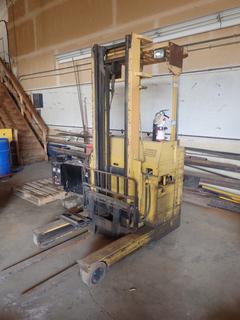 Mitsubishi FBRA15-UC27-400P Electric Lift Truck C/w Side Shift, 2-Stage Mast, (2) Nippon Yusoki DC Motors, Hobart Charger. SN T31210441 *Note: Hour Meter Missing, Running Condition Unknown*