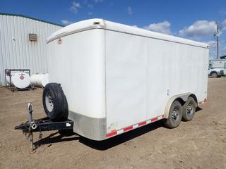 2012 Forest River Blazer Enclosed Trailer, T/A, C/w (2) Zeebest Plastic Water Tanks, (1) Detergent Tank, Hotsy 3200PSI Heater Pressure Washer w/ Isuzu 3CB1-CZP01 Inline 4 Diesel Engine, Showing 518hrs, Westeel 375L Fuel Tank, Hannay Hose Reel, 2 5/16in Ball Hitch And 6350 GVWR. VIN 5NHVBL628CT436407