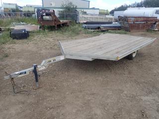 2012 H & H Utility Trailer, S/A, 12ft X 8ft 4in C/w 5ft X 4ft Ramp, 2in Ball Hitch, Spring Suspension, 1356kg GVWR. SN 533AS1015CK209382 *Note: Damage To Deck And Frame*