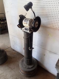 Powerfist Bench Grinder w/ Light C/w Stand