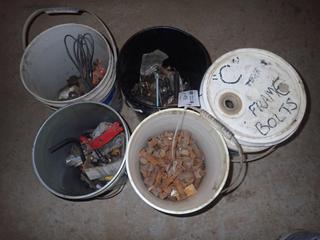 Qty Of Assorted Nuts, Bolts, Screws, Springs, Washers And 1/2in CAT Bucket Bolts