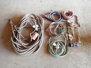 Oxy/Acetylene Hose, Cutting Torches, Bottle Caps, Gauges And Assorted Welding Supplies