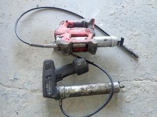 (1) Milwaukee 18V Grease Gun And (1) Unknown Cordless Grease Gun *Note: No Batteries*