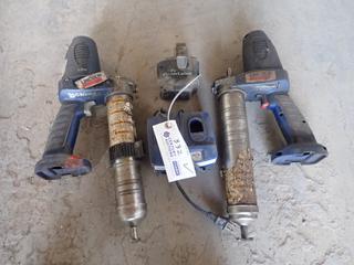 (2) Lincoln 18V Grease Guns C/w (1) Battery And (1) Charger *Note: Battery Do Not Fit Charger*