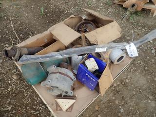 Alternator, Starter, Spring Exhaust Pipe w/ Clamps And Assorted Heavy Duty Truck Parts