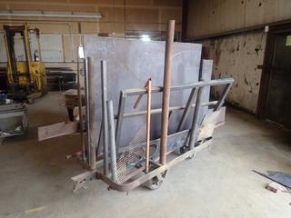 6ft X 3ft Steel Cart C/w Qty Of Steel And Square Tubing