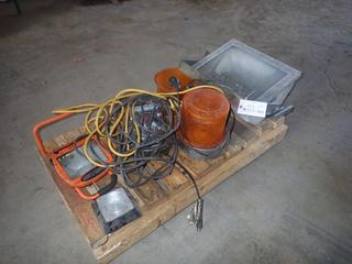 Qty Of Shop Lights And Truck Amber Flashing Lights *Note: Working Condition Unknown*