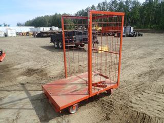 5ft X 3ft6in X 6ft4in Shop Cart w/ Cage C/w Tow Bar And Brakes 