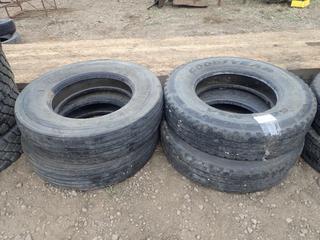 (2) Goodyear G288 11R24.5 Tires C/w (2) Bridgestone R280 11R24.5 Tires