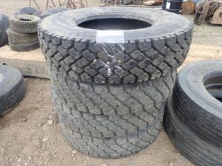 Qty Of (3) 11R22.5 Tires w/ Rims (Tires No Good) C/w Hankook 11R22.5 Tire