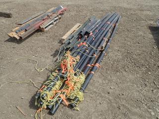 Qty Of 2in ABS Pipe w/ Rope C/w Posts