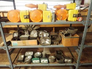 Qty Of Assorted Utility Equipment And Beacon Lights *Note: Shelving Not Included*