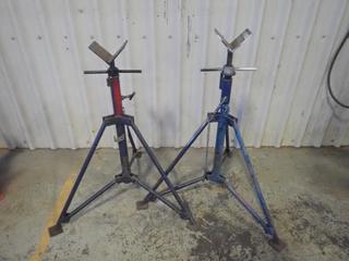 (2) Adjustable Pipe Stands