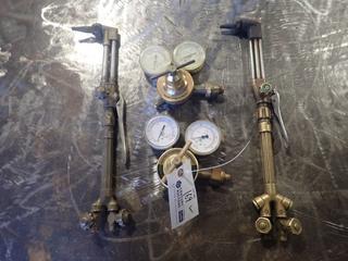 (2) Oxy/Acetylene Cutting Torches C/w Gauges