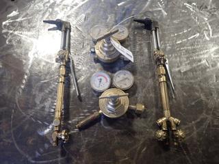 (2) Oxy/Acetylene Cutting Torches C/w Gauges 