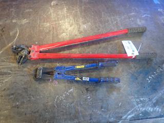 (1) Dynaline 32in Tire Chain Pliers And (1) 18in Bolt Cutter