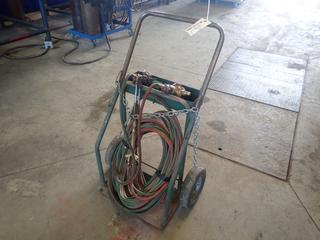 Oxy/Acetylene Cutting Torch Cart C/w Hose, Torch And Gauges