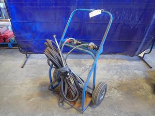 Oxy/Acetylene Cutting Torch Cart C/w Hose, Torch And Gauges