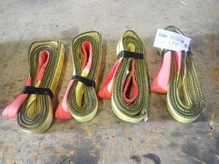 Qty Of (4) Rig-It-Rite 10ft X 2in Lifting Slings *Unused*