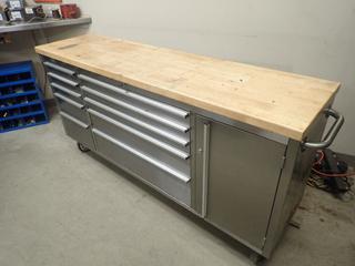 72in X 19in X 30in Portable Tool Chest w/ Key *Note: Contents Not Included*