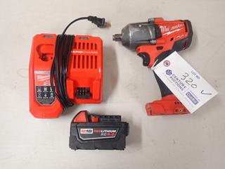 Milwaukee Fuel 18V Mid-Torque Impact Wrench C/w M18 Battery And M12/M18 Charger