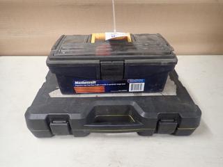 Stanley 1/4in, 1/2in, And 3/8in Drive Socket Set C/w 12 1/2in X 6 7/8in X 5 3/16in Mastercraft Toolbox w/ Contents