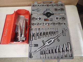 Incomplete Tap And Die Set C/w 14in X 5 1/2in Toolbox w/ Contents