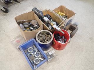 Qty Of Nuts, Bolts, Caps For Barrels, Washers, Air Regulator And Misc Supplies