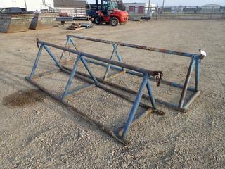 (1) 12ft X 3ft X 22in And (1) 10ft X 3ft X 22in Pipe Stands