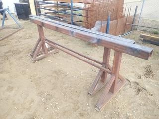 (2) 102in X 30in X 36in Steel Pipe Stands