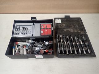Jobmate Toolbox C/w Steel Brushes, Unused Carbide Bits, High Speed Steel Bits And Misc Supplies