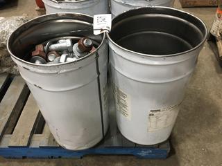 (2) Buckets of Assorted Lengths, Diameter of Bolts, Nuts & Washers.
